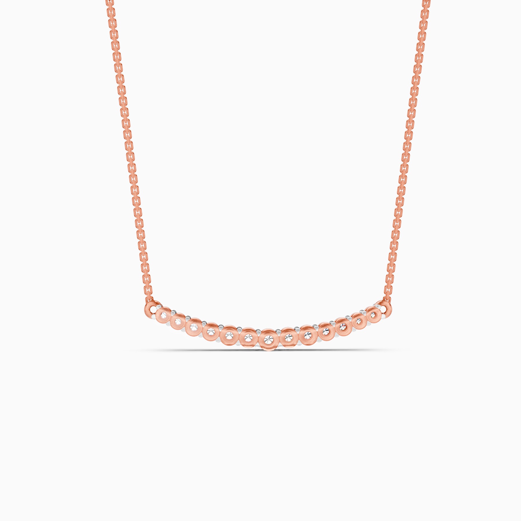 Dainty Lab Grown Diamond Bar Necklace
